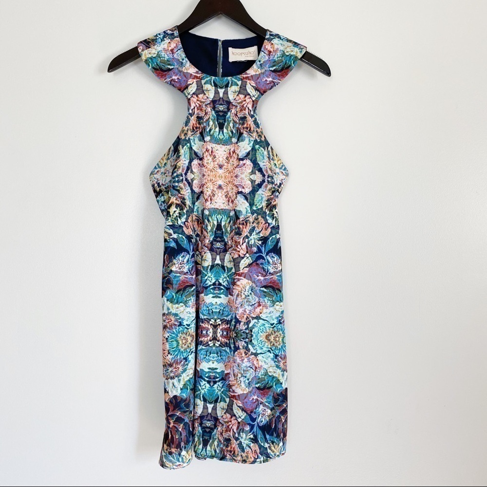 KEEPSAKE Multicolored Floral Halter Dress XS